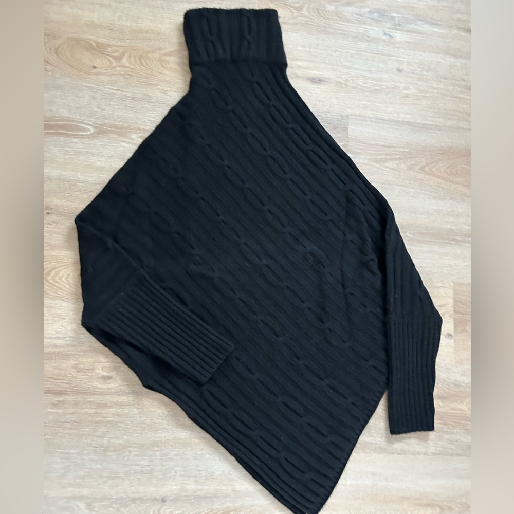 Black Goat Cashmere Icon Poncho